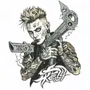 machine gun kelly tattoo design idea