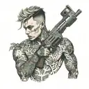 machine gun kelly tattoo design idea