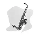 saxophone tattoo design idea