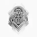 Greek key  tattoo design idea