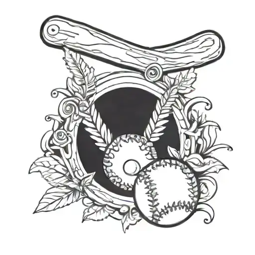 softball tattoo design idea