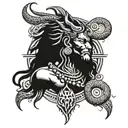 Lord Shiva half with Trishul merging and a lion eagle and snake tattoo design idea