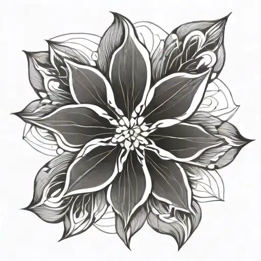 one jasmin flower in gemetric design to be encluded in circule  and as if it is logog from th futeur when you press on t tattoo design idea