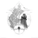 lord of the rings not all those who wander are lost  tattoo design idea