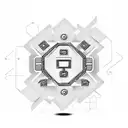 A medal with binary code patterns tattoo design idea