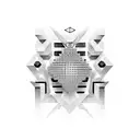 A medal with binary code patterns tattoo design idea