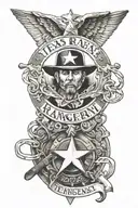 texas ranger regiment tattoo design idea