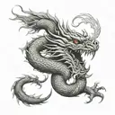 eastern dragon  tattoo design idea
