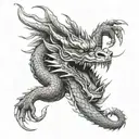 eastern dragon  tattoo design idea