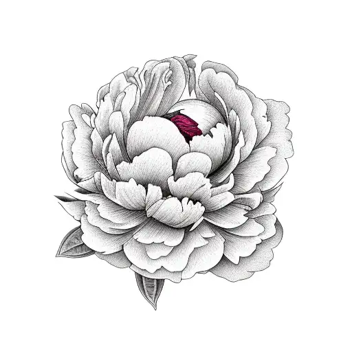 Peony tattoo design idea
