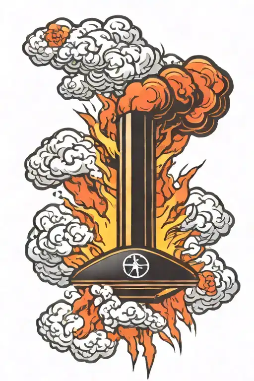 atomic bomb  tattoo design idea