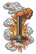 atomic bomb  tattoo design idea