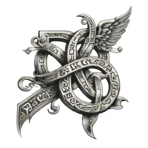 A detailed portrait of John 3:16 scripture intertwined with money symbols tattoo design idea