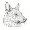 black cochea with a white muzzle with a mole onolo nose tattoo design idea
