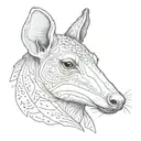 black cochea with a white muzzle with a mole onolo nose tattoo design idea