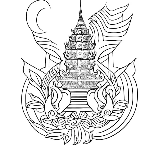 paradise in Khmer letters  tattoo design idea