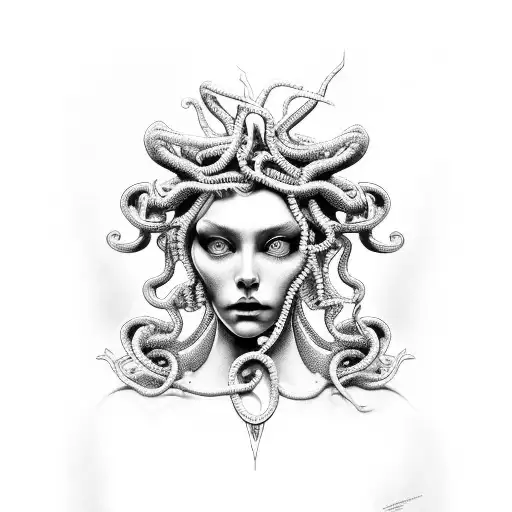 medusa gothic  tattoo design idea