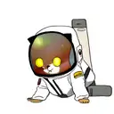 A cat astronaut exploring a galaxy tattoo design idea