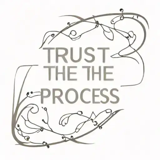trust the process hidden meaning tattoo design idea