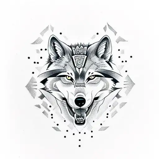 Alpha Wolf  tattoo design idea