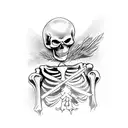 300 skeleton spartans running into arrows falling from the sky tattoo design idea