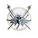300 skeleton spartans running into arrows falling from the sky tattoo design idea