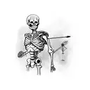 300 skeleton spartans running into arrows falling from the sky tattoo design idea