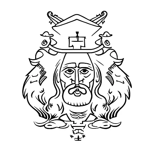 hacha de san judas tadeo tattoo design idea