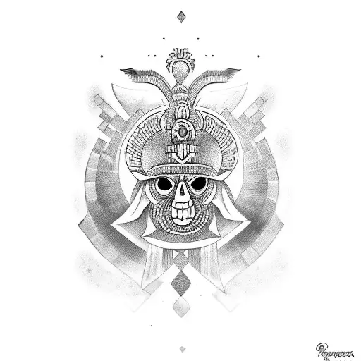 inca god inti tattoo design idea