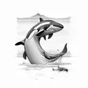 orcas  tattoo design idea