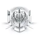 Maintenance tools forming the shape of a football tattoo design idea