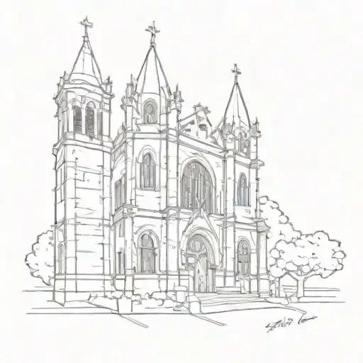 Good Church tattoo design idea