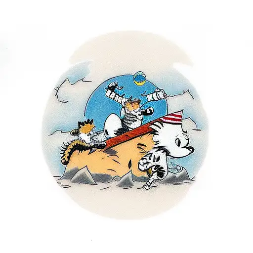 Calvin and Hobbes, memorial for mother tattoo design idea
