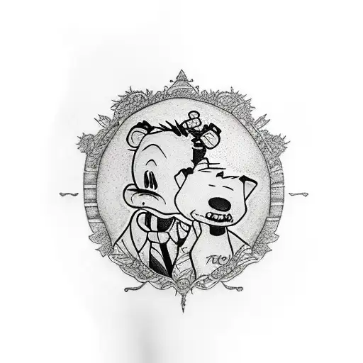 Calvin and Hobbes, memorial for mother tattoo design idea