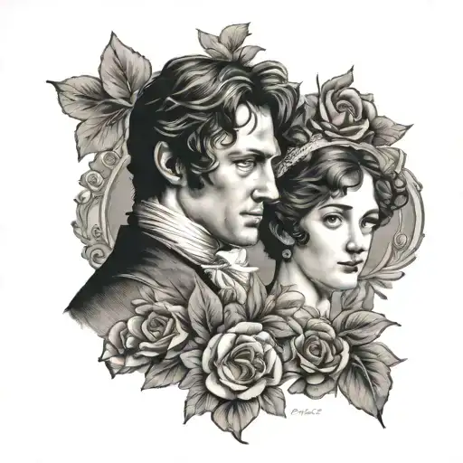 pride and prejudice tattoo design idea