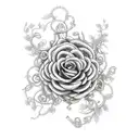 A broken chain mended together with blooming vines, symbolizing your ability to turn bad things into opportunities for growth and learning. tattoo design idea