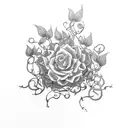 A broken chain mended together with blooming vines, symbolizing your ability to turn bad things into opportunities for growth and learning. tattoo design idea