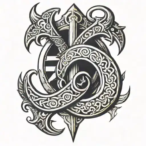 viking symbol tattoo design idea