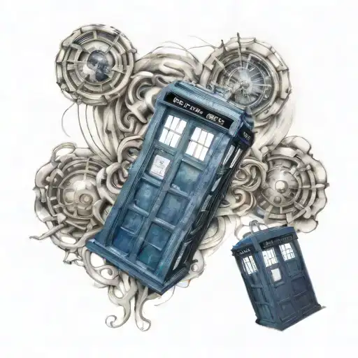 tardis doctor tattoo design idea