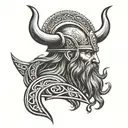 viking symbol tattoo design idea