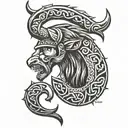 viking symbol tattoo design idea