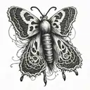 Bray Wyatt moth logo with inclusion of his lantern and the quote “i am the color red in a world full of black and white” tattoo design idea