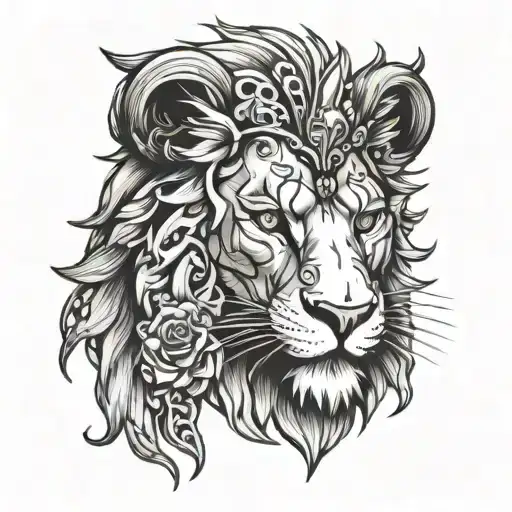 aslan tattoo design idea