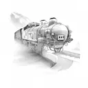 train tattoo design idea