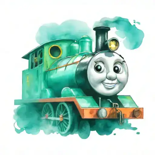 Thomas the train engine tattoo design idea