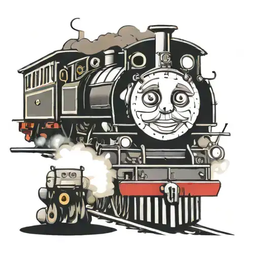 Thomas the train engine tattoo design idea