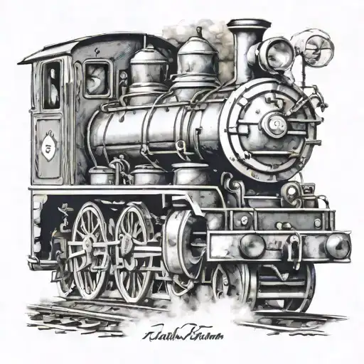 Thomas the train engine tattoo design idea