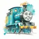 Thomas the train engine tattoo design idea