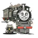 Thomas the train engine tattoo design idea