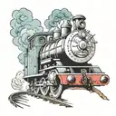 Thomas the train engine tattoo design idea